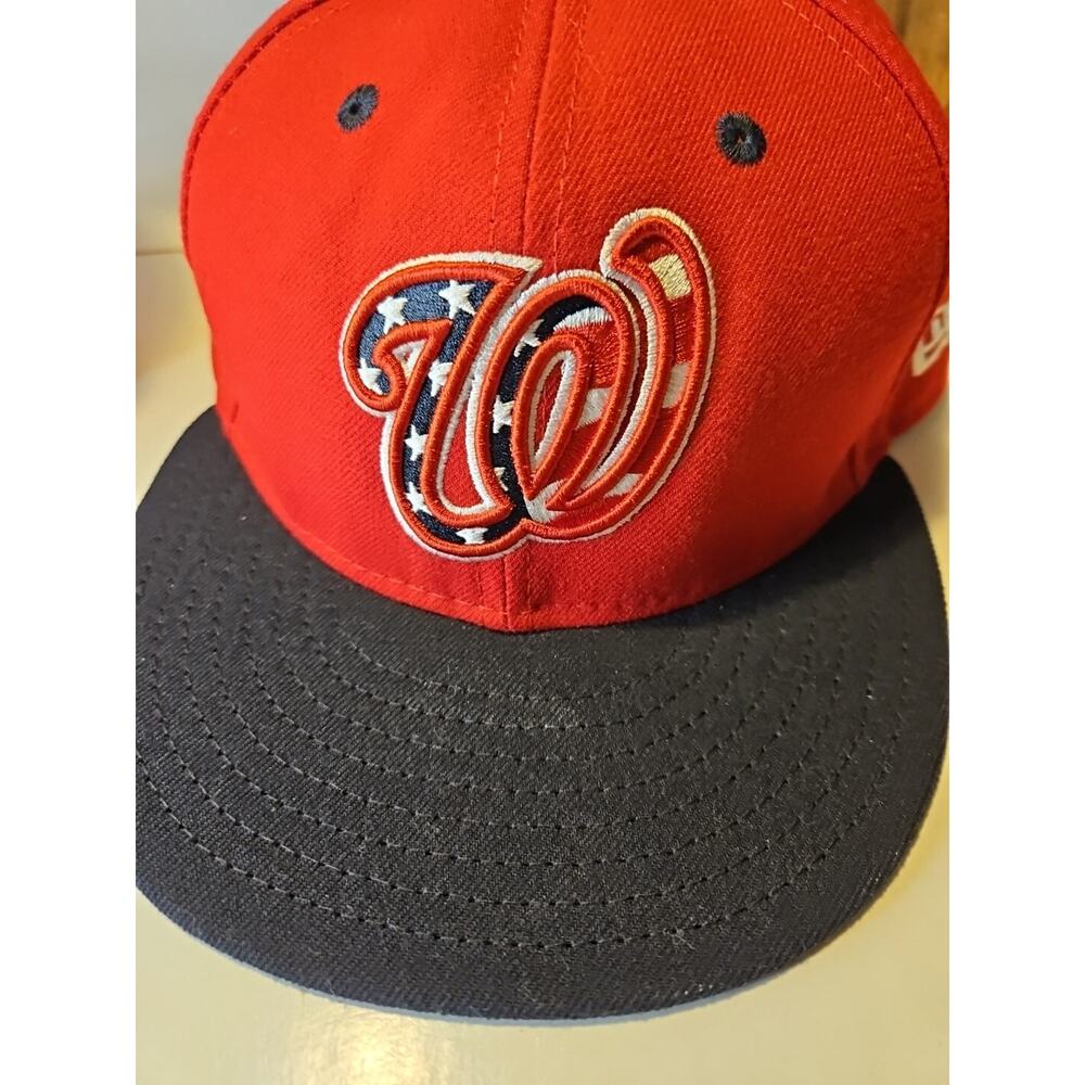 New Era Washington Nationals 59Fifty July On Field Fitted Hat Sz 7-1/4